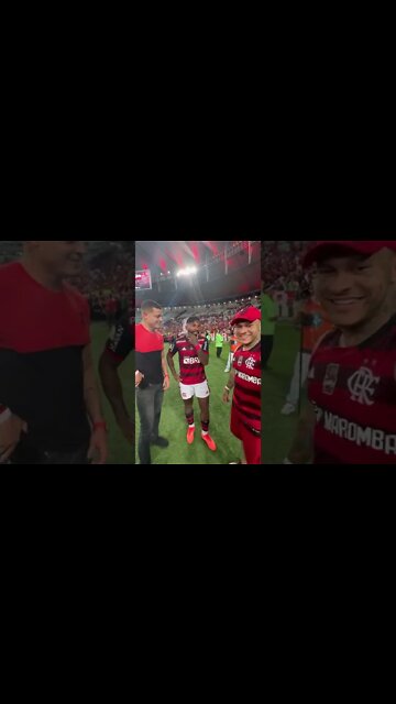 Rodinei com Toguro após o título da Copa do Brasil