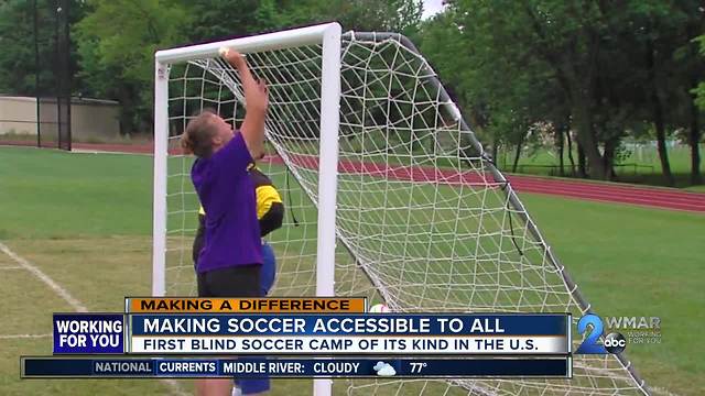 A soccer camp allowing those who can't see the chance for greatness