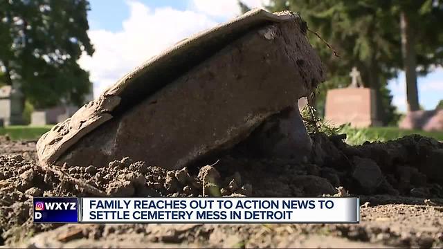 Family reaches out to 7 Action News to settle cemetery mess in Detroit