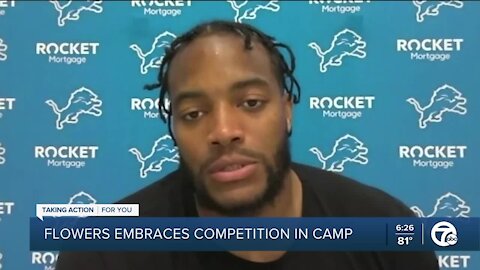 Trey Flowers embracing competitive atmosphere at Lions minicamp
