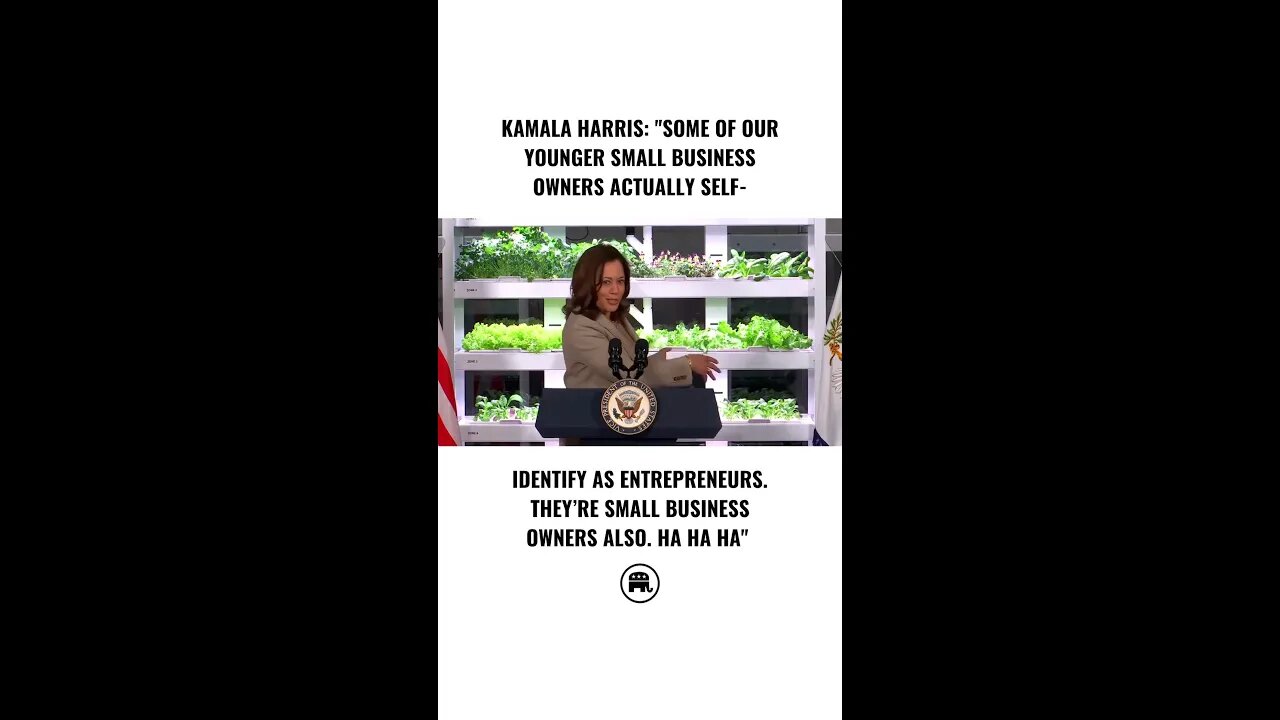 Kamala Harris word-salads while standing in front of actual lettuce