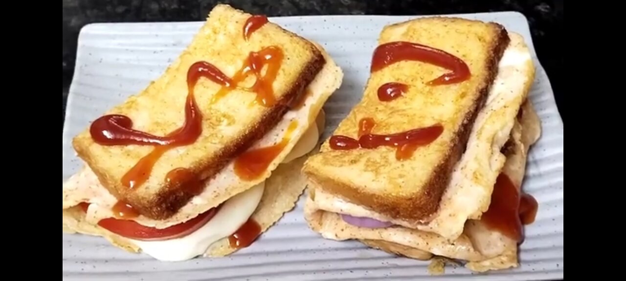 Omelette Sandwich Recipe | Make to type of sandwich | Veg and Non Veg very easily | Breakfast Recipe