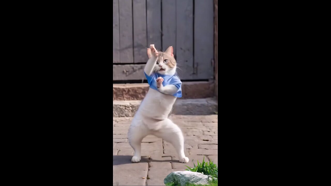 funny cat dance