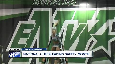 Talking cheerleading safety at Buffalo Envy