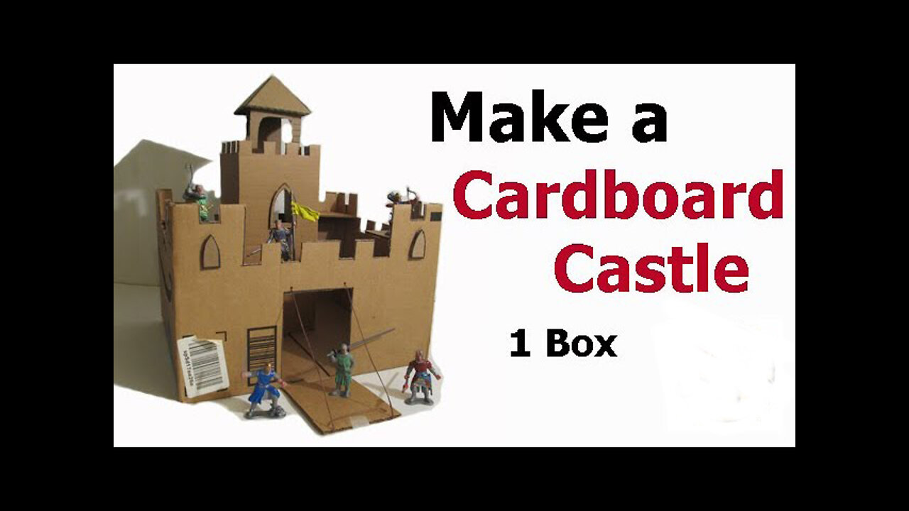 Make this amazing castle out of one cardboard box