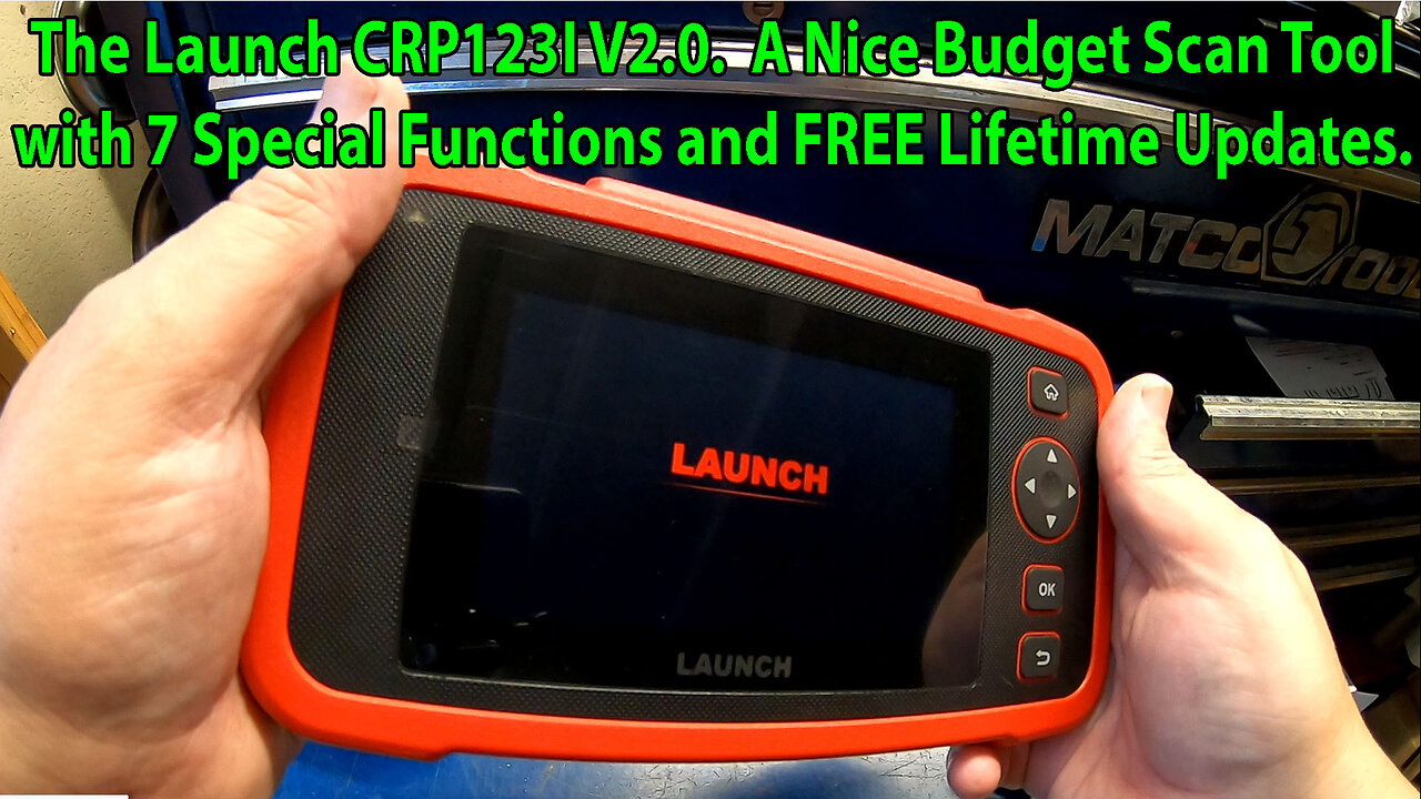 The Launch CRP123I V2.0 Budget Scan 4 System Scan tool with 7 Resets and FREE Lifetime Updates.