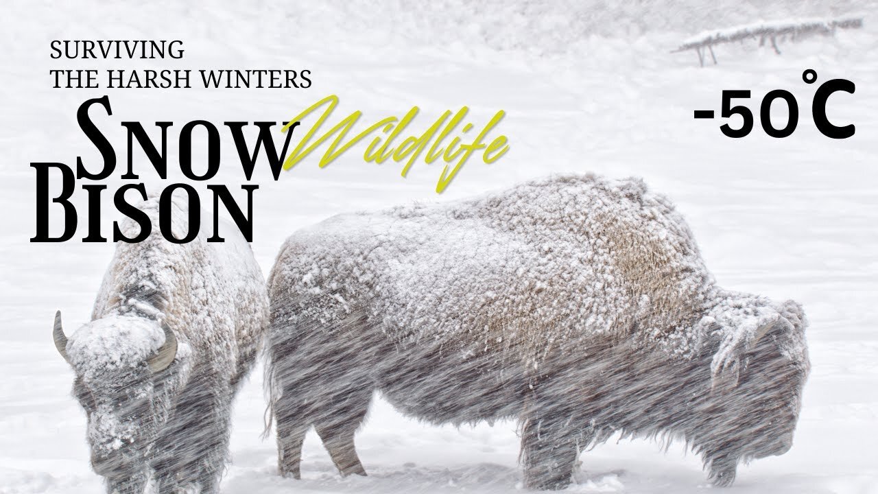 Snow Bison | Animals | Wildlife | No Copyright Video | Stock Footage