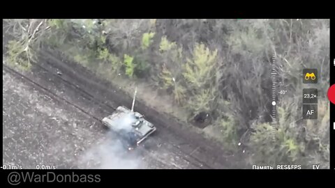 Destruction of a tank of the AFU in the Avdiivka area