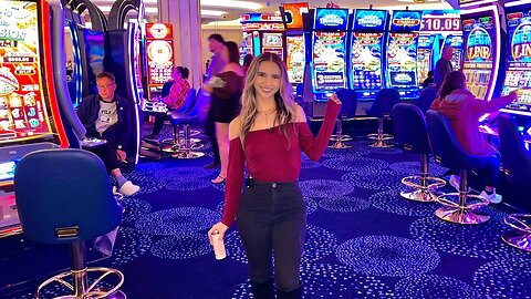 MY FIRST BIG SLOT WIN AT THE NEW FONTAINEBLAEU CASINO!!!🥹🥳🎰💎