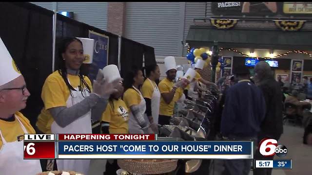 Pacers host 20th Come To Our House Thanksgiving Dinner at Banker's Life Fiedlhouse