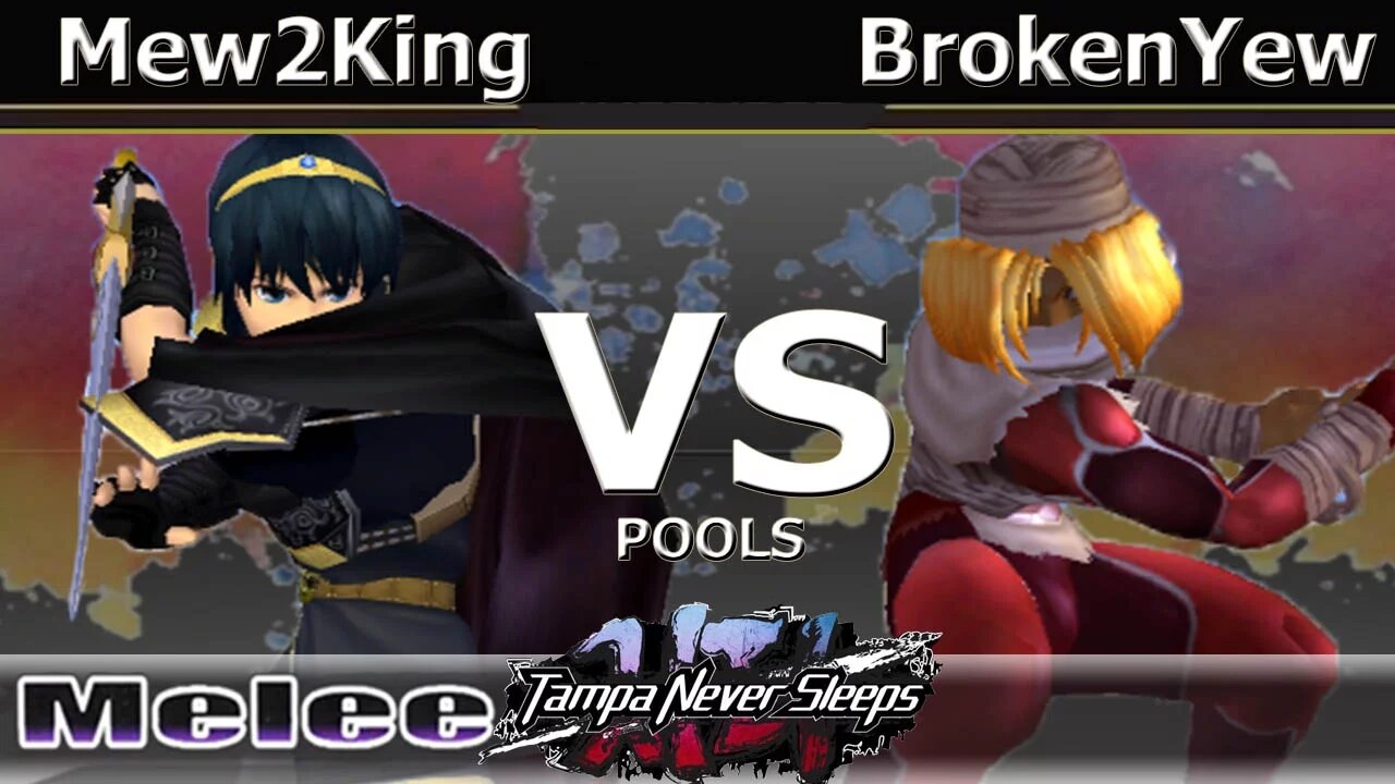 MVG FOX|Mew2King (Sheik) vs. BrokenYew (Marth) - Melee Top 16 - TNS7