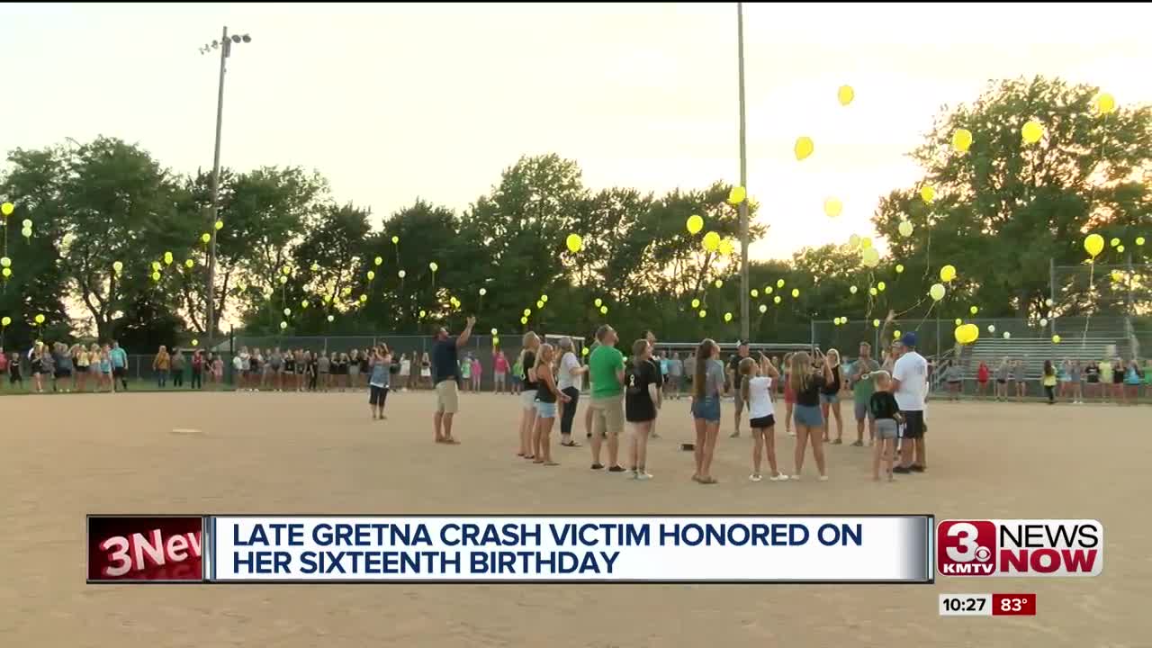 Late Gretna crash victim honored on what would've been her sixteenth birthday