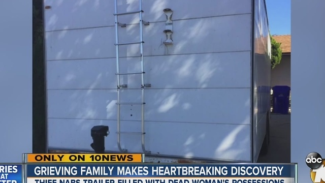 Family reeling after thief targets trailer filled with 'priceless' items