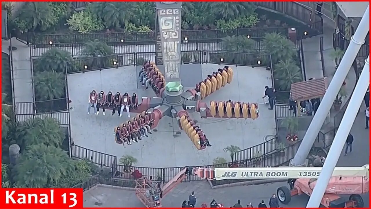 Riders get stuck in mid air at California amusement park