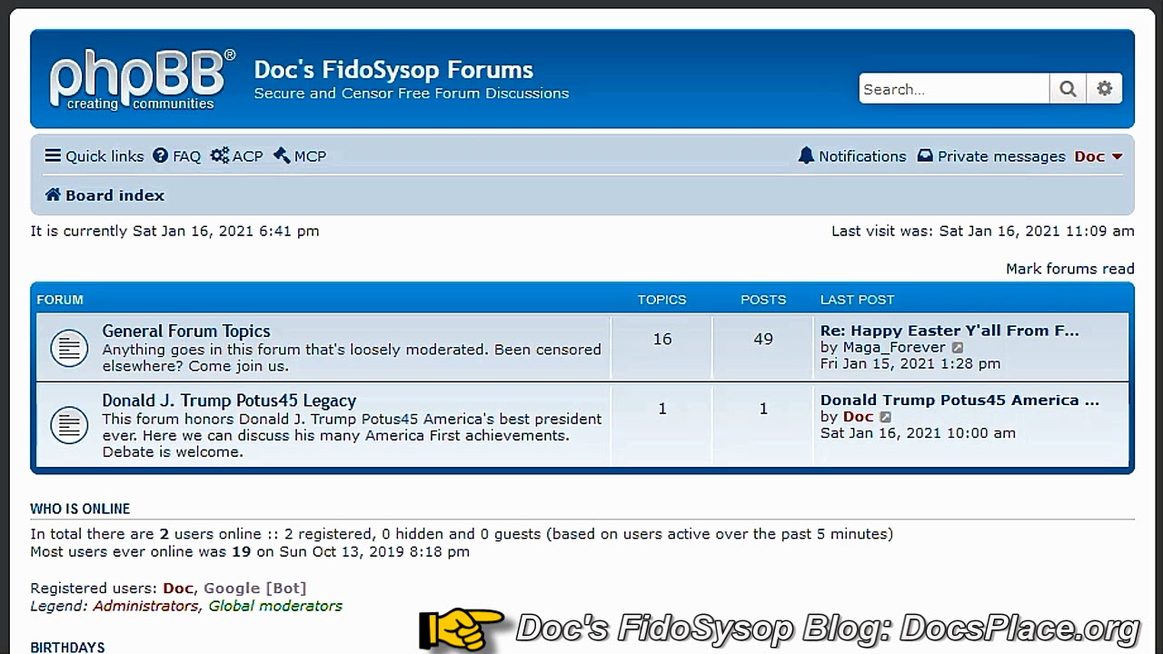 Doc's phpBB Forum Introduction And Operation