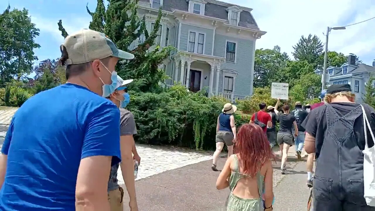 Boston police make three arrests after a small protest