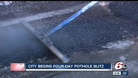 City of Indianapolis begins four-day pothole blitz