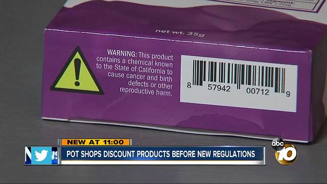 Pot shops discount products before new regulations