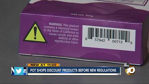 Pot shops discount products before new regulations
