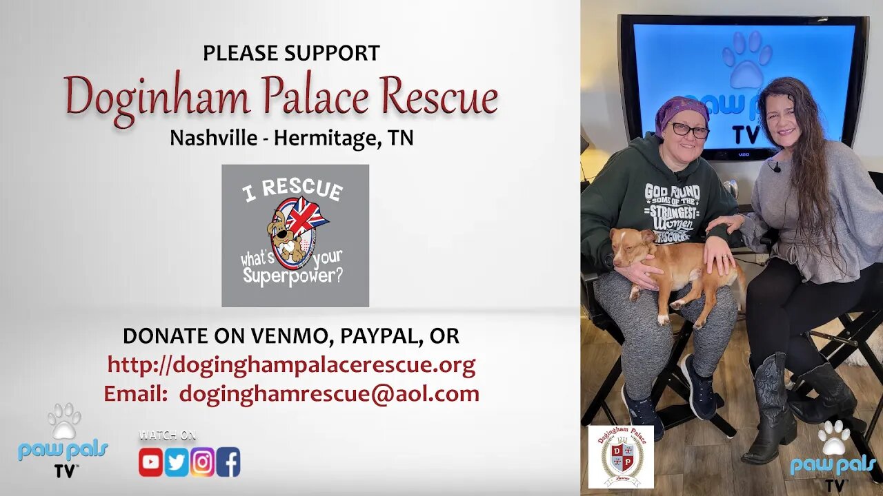 Kat Lloyd with Jo Jarvis of Dogingham Palace Rescue in TN
