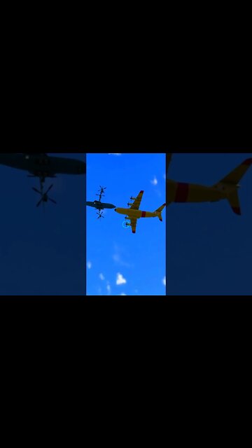 Crashing into Hovering Planes | Turboprop Flight Simulator #shorts