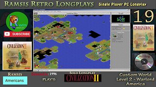 Sid Meier's Civilization II | 1996 | Windows PC | Warlord | America - Episode #19 | Let's Play