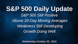 S&P 500 Daily Market Update for Wednesday October 30, 2024