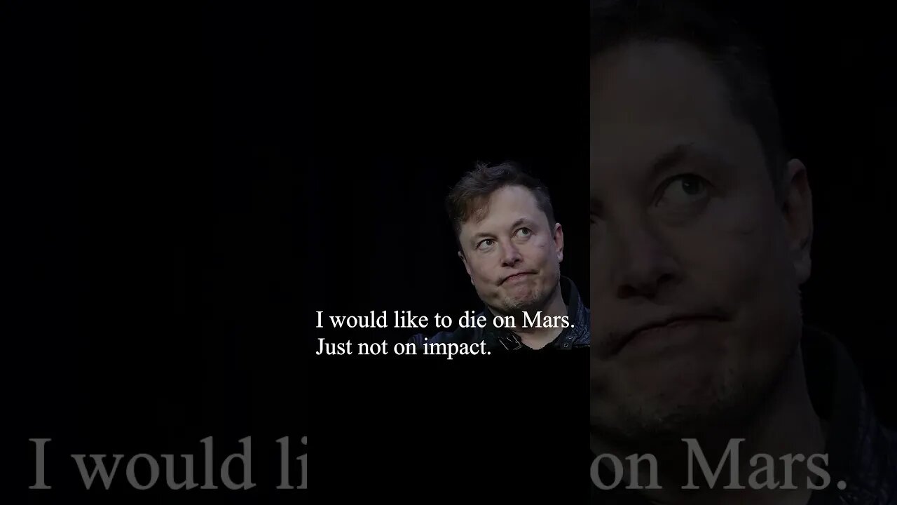 Elon Musk Quote - I would like to die on Mars...