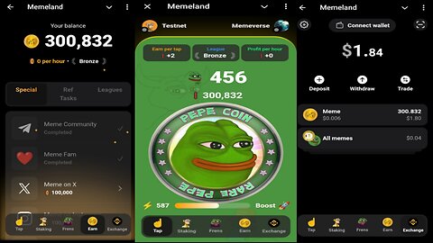 Memeland | New Crypto Airdrop Mining On Telegram | Tap To Earn Free $MEME Tokens