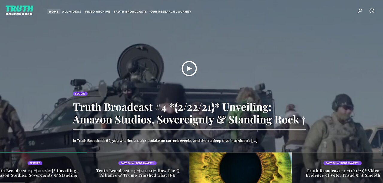 Truth Broadcast #4 Part 3/4 *{2/22/21}* Unveiling: Amazon Studios, Sovereignty & Standing Rock †