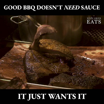 Good barbecue doesn't need sauce...