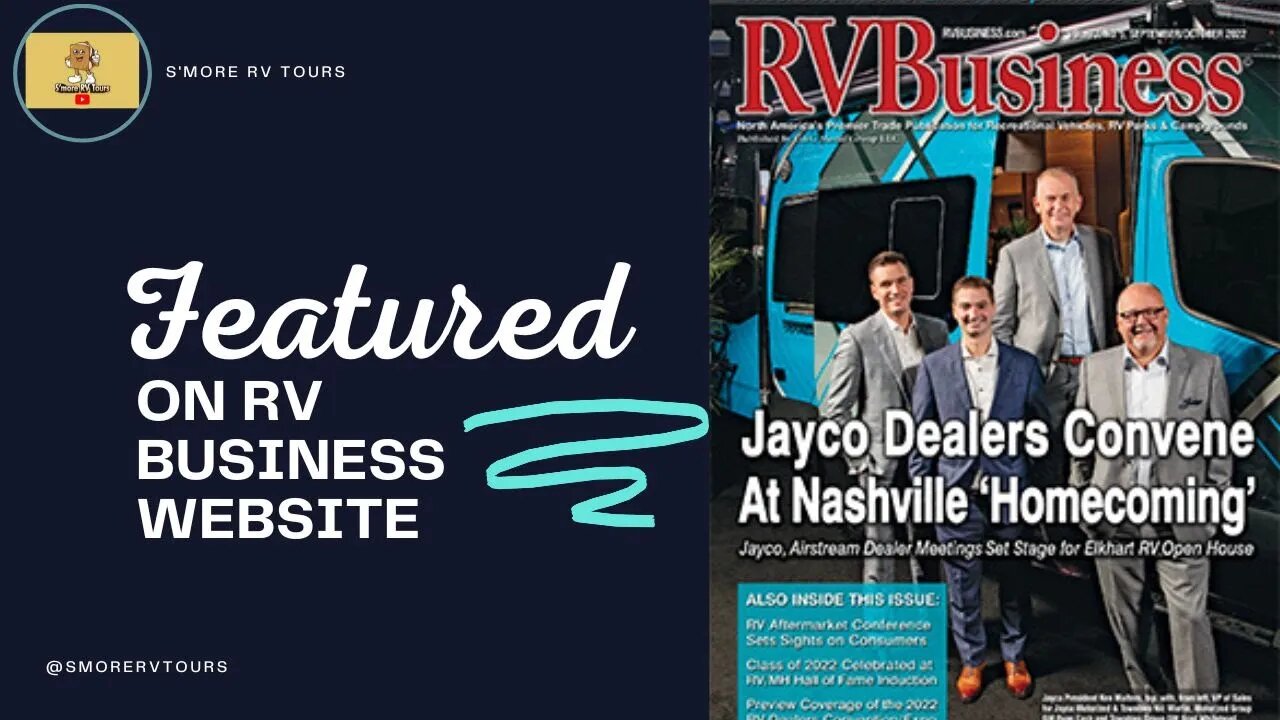 We're Proud of Our Little Channel! Featured On RV Business Magazine Website Hershey Influencer