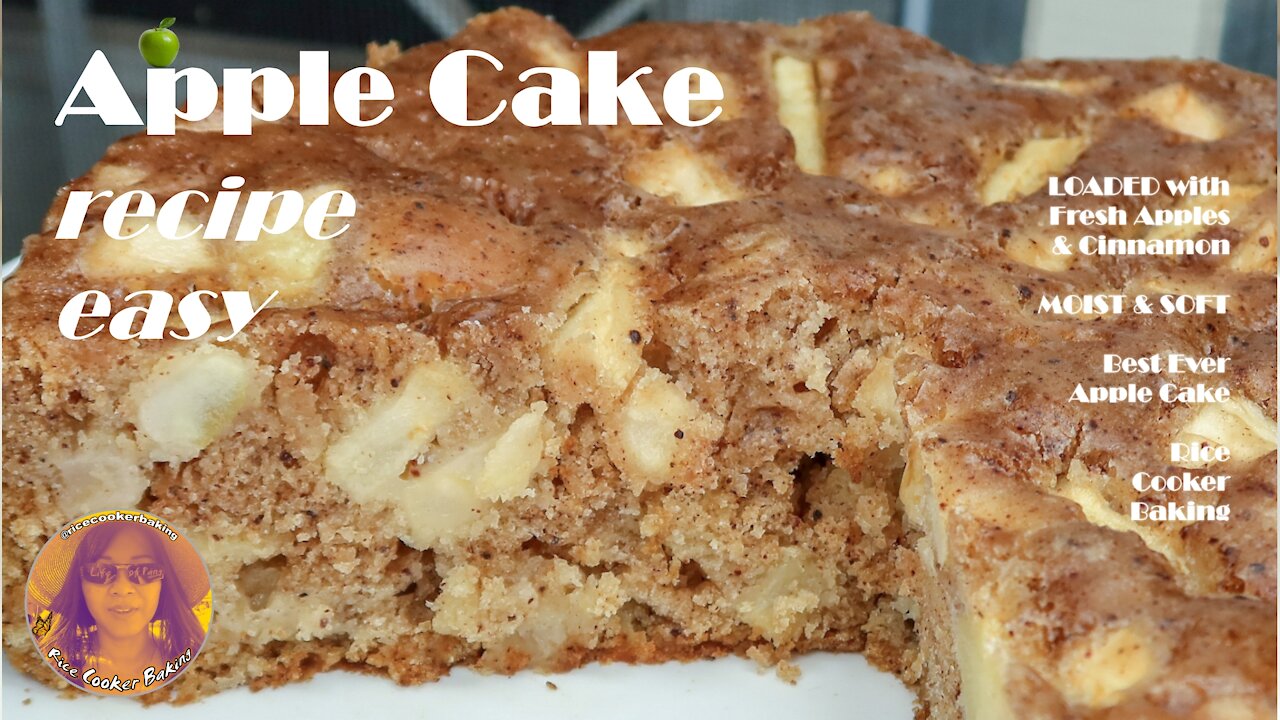 Apple Cake Recipe Easy | Fresh Apples & Cinnamon | Best Ever Apple Cake | EASY RICE COOKER CAKES