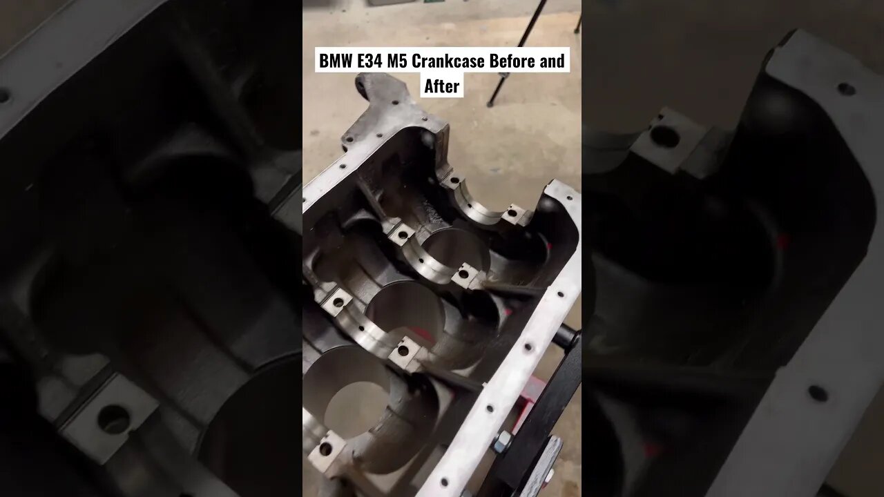 BMW E34 M5 Crankcase Before and After #bmw #diy #bmwm5 #cars #bmwe34 #restoration #automotive #tools