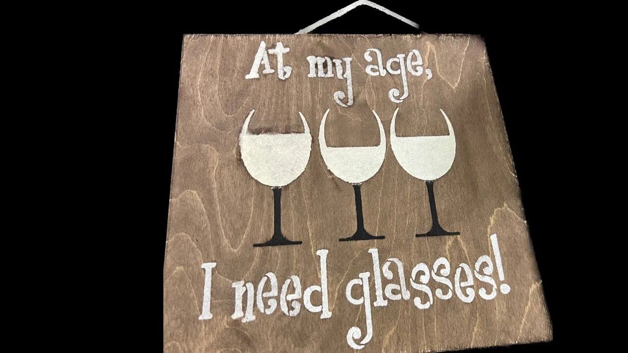 DIY Wine Sign with a Mylar Stencil |Hard Working Mom |How to