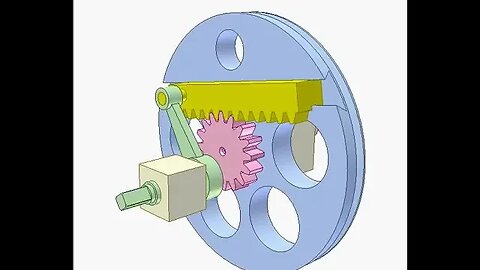 2083 Gear, rack and linkage mechanism 2