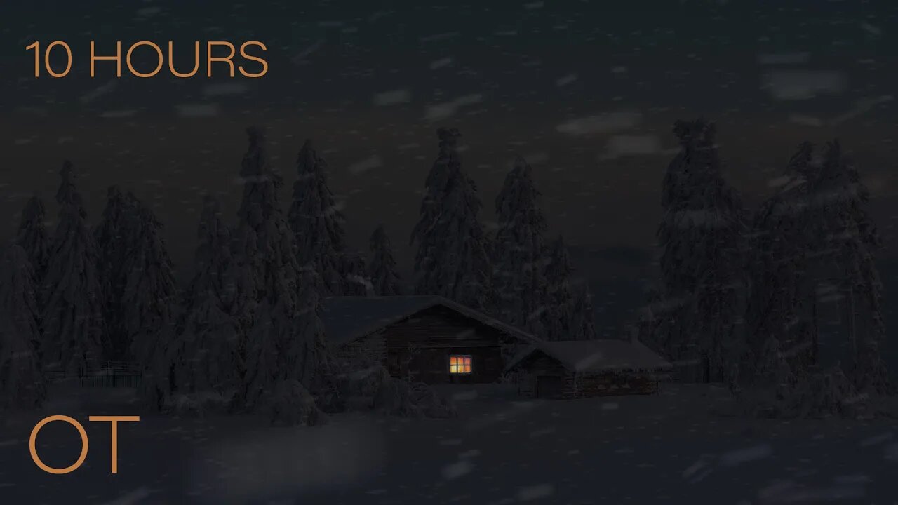 Winter Cabin Seclusion | Blizzard Ambience with Howling Wind & Blowing Snow | 10 HOURS