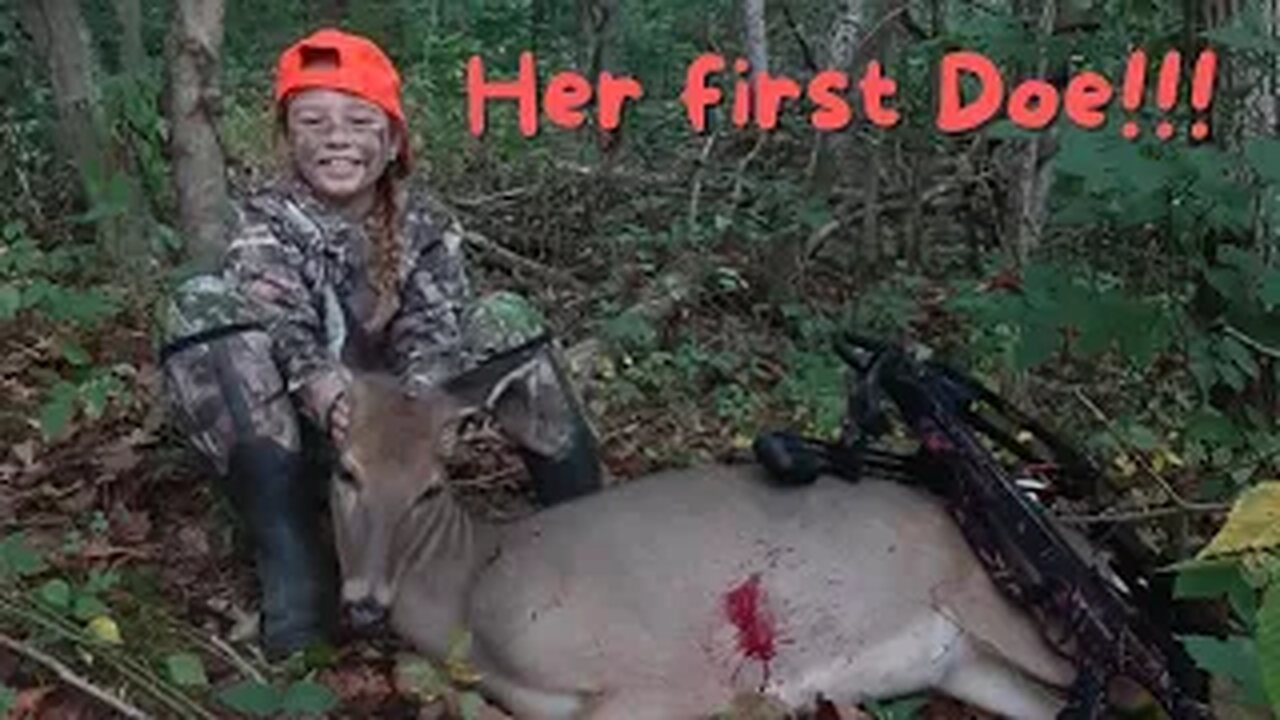 8 year old girl smokes a doe