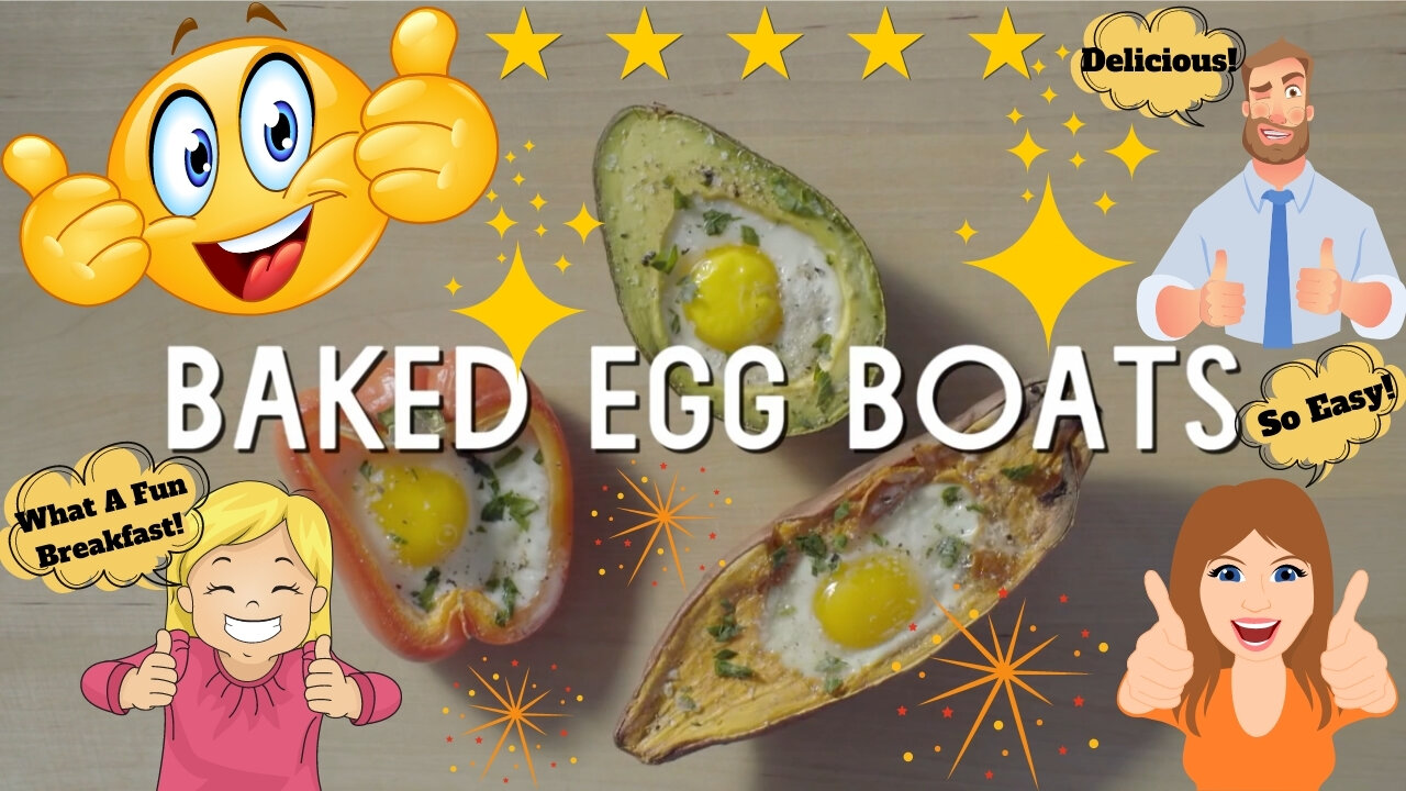 Baked Egg Boats Breakfast Recipe - Easy and Delicious!