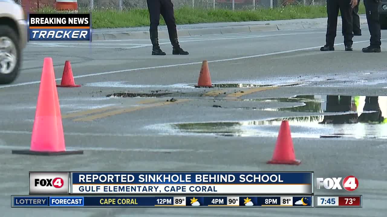 Possible sinkhole near Cape Coral schools