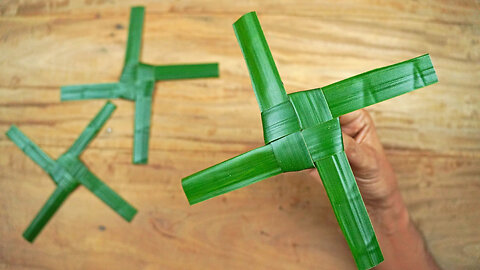 Coconut Leaf Windmill Making Easy Idea😍Craft Activities With Real Leaves🌴