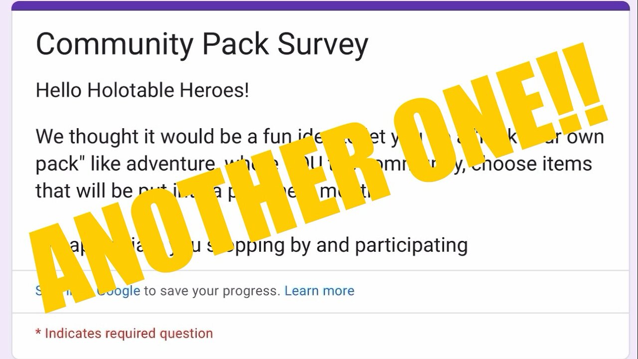 ANOTHER Survey! This Time Regarding a "Create Your Own Pack"