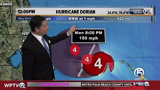 Noon update on powerful Cat 4 Dorian