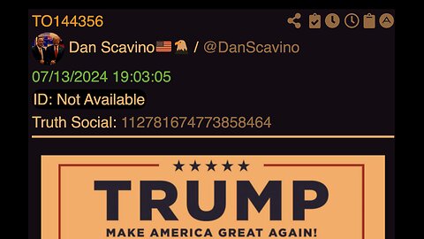 Trump and Scavino Post Assassination Attempt Comms