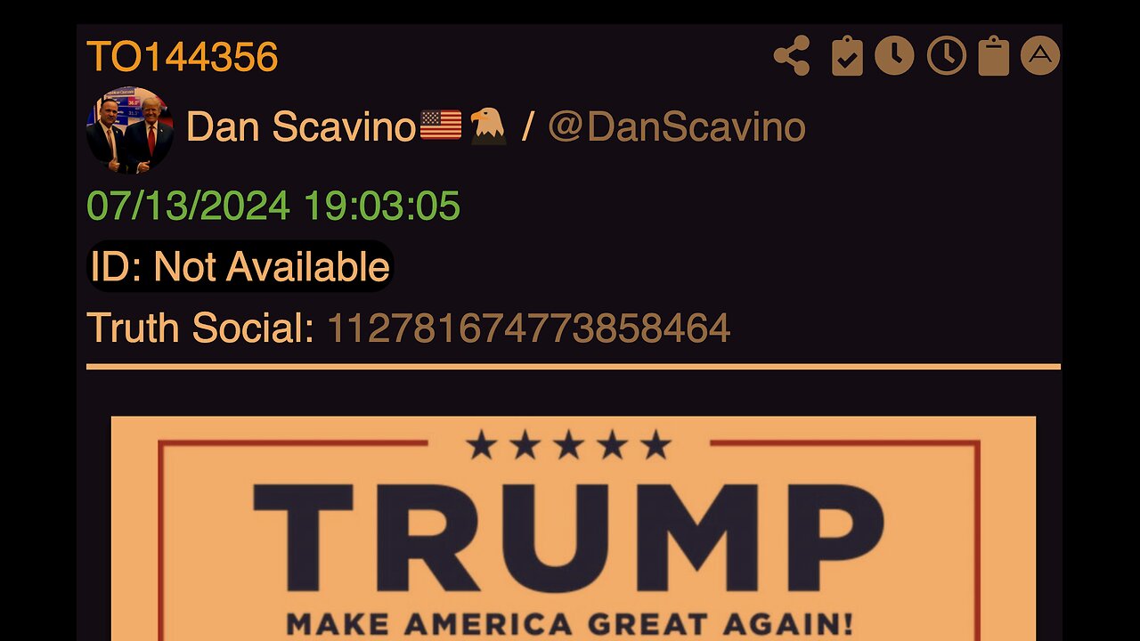 Trump and Scavino Post Assassination Attempt Comms