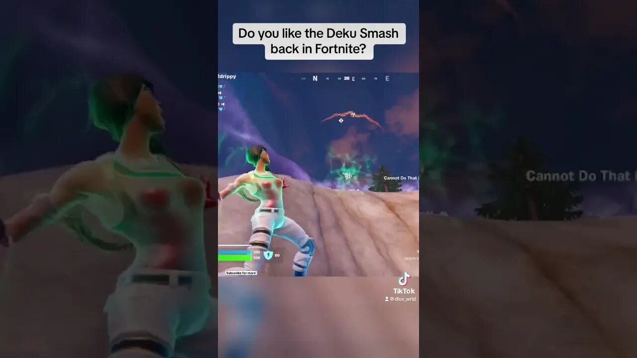 Do you like the Deku Smash back in Fortnite? #shorts #memes #fortnite #deku #fortnitechapter4season4