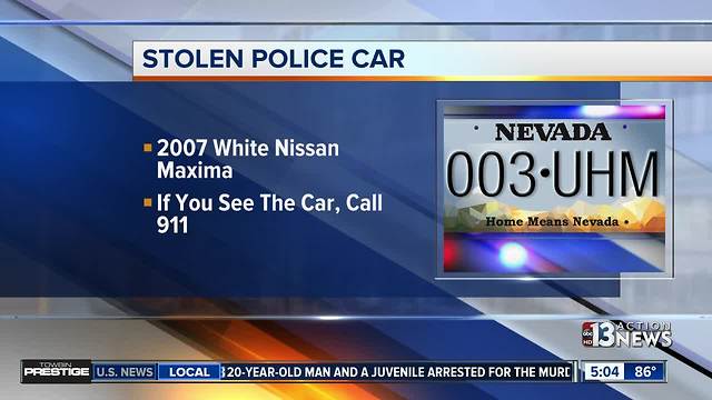 Unmarked police car was stolen during burglary