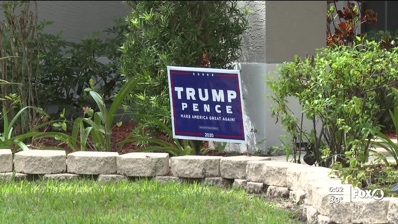 Police report filed after Trump signs stolen from Fort Myers neighborhood