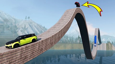 Cars vs Roller Coaster Bridge ▶️ BeamNG Drive