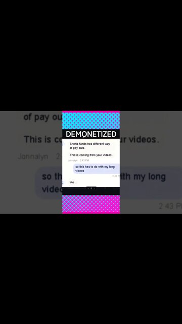 My Demonetization Has Nothing to do with My Shorts